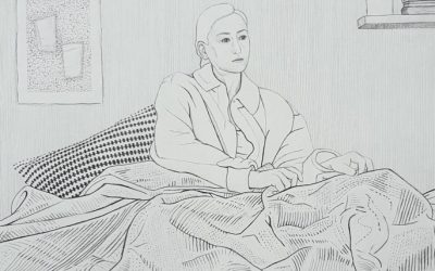 Daša Bojc, Risba IV, Risanje doma, avtoportret